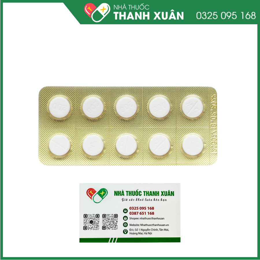 Uruso Tab 200mg cải thiện chức năng gan, mật